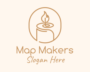 Flame Wax Candle logo design