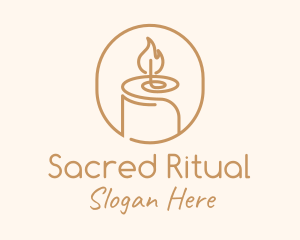 Flame Wax Candle logo design