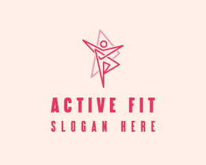 Person Fitness Workout logo design