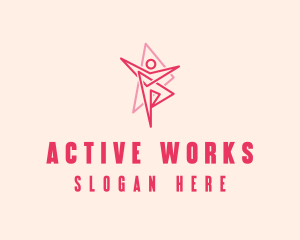 Person Fitness Workout logo design