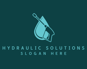 Blue Pressure Washer  logo design