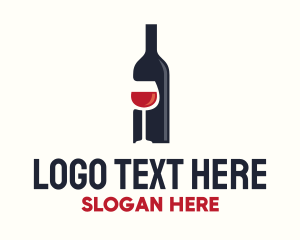 Wine Bottle Glass Liquor logo