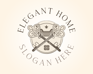 Heritage House Keys Window logo design