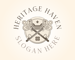 Heritage House Keys Window logo design