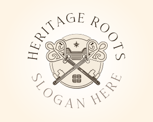 Heritage House Keys Window logo design