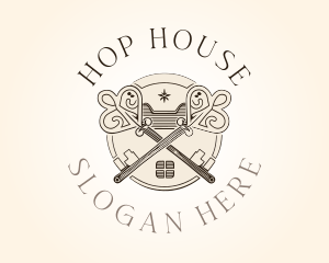 Heritage House Keys Window logo design