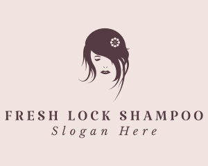 Hair Floral Shampoo logo design