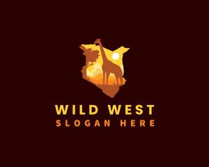 Kenya Wild Giraffe logo design