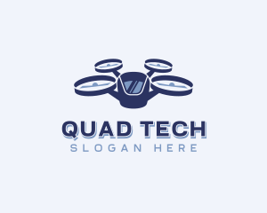 Quadrotor Rotorcraft Drone logo design