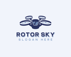 Quadrotor Rotorcraft Drone logo design