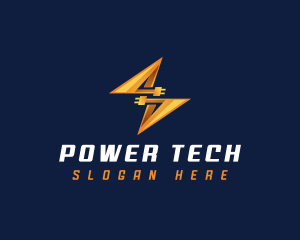 Electrical Power Plug logo design