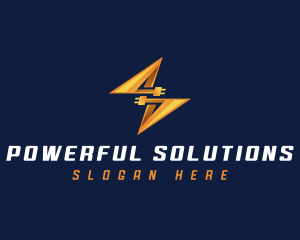 Electrical Power Plug logo design