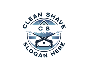 Pressure Washing Cleaning  logo design