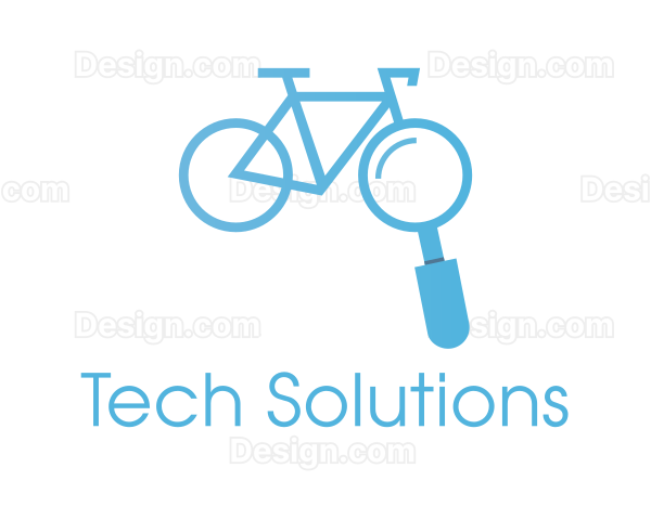 Bicycle Bike Search Finder Logo