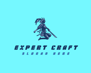 Lady Shogun Warrior logo design