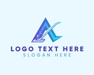 Vacuum Mop Cleaning Letter A logo