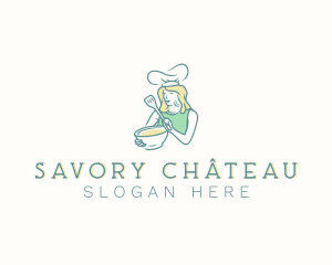 Pastry Chef Lady logo design