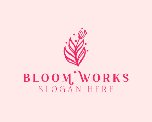 Pink Floral Bloom logo design