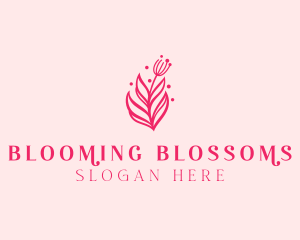 Pink Floral Bloom logo design