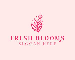 Pink Floral Bloom logo design