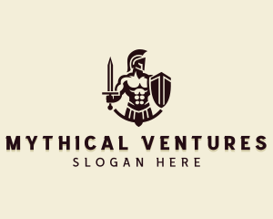 Strong Spartan Warrior  logo design