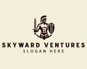 Strong Spartan Warrior  logo design