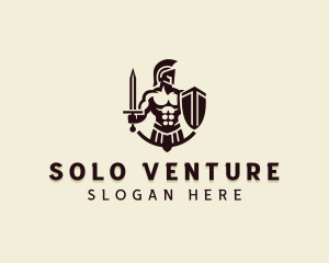 Strong Spartan Warrior  logo design