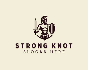 Strong Spartan Warrior  logo design