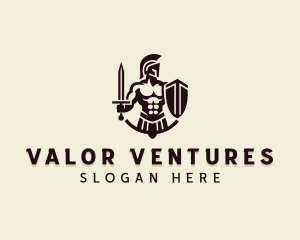 Strong Spartan Warrior  logo design