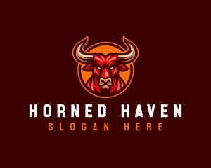 Angry Horn Bull logo design