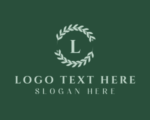 Natural Leaf Wreath logo