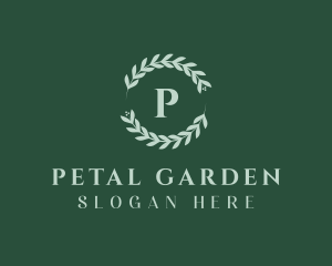 Natural Leaf Wreath logo design