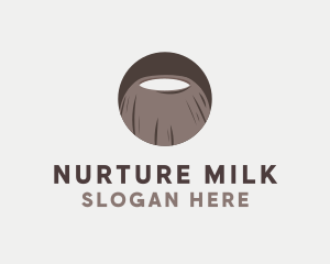 Brown Coconut Milk logo design