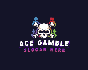 Skull Casino Gaming logo design