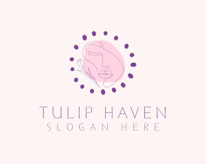 Tulip Flower Beauty logo design