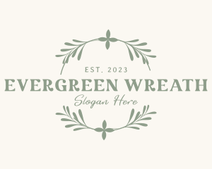 Foliage Wreath Emblem logo design