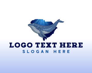 South Carolina Map Blue Whale logo