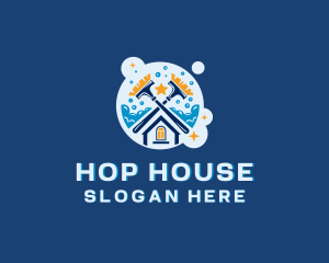 Sanitize House Cleaning logo design