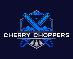 Chainsaw Carpentry Woodworking logo design