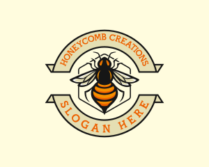  Honeycomb Bee Insect logo design