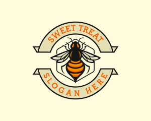  Honeycomb Bee Insect logo design