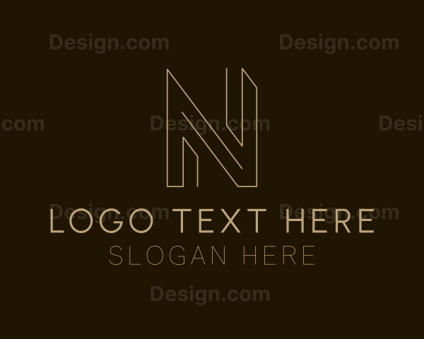 Geometric Professional Letter N Logo