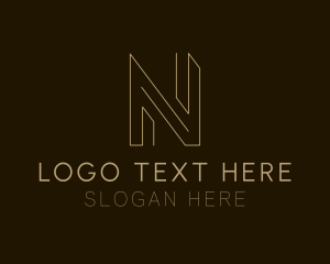 Geometric Professional Letter N logo