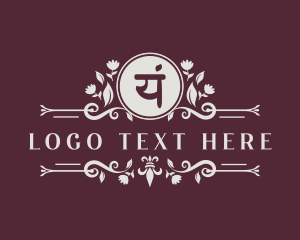 Floral Yoga Symbol Logo