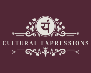 Floral Yoga Symbol logo