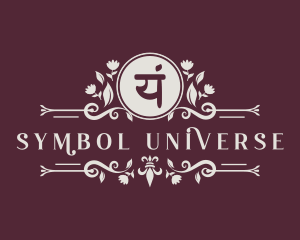 Floral Yoga Symbol logo