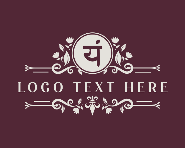 Floral Yoga Symbol logo