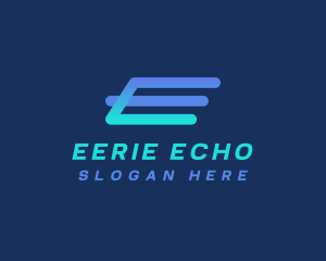 Startup Fast Logistics Letter E  logo design
