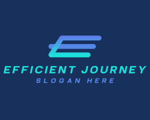 Startup Fast Logistics Letter E  logo design