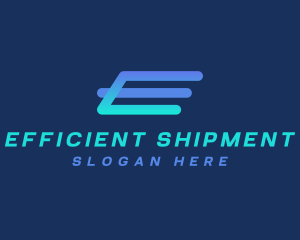 Startup Fast Logistics Letter E  logo design